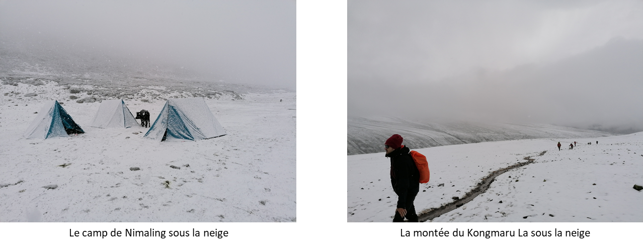 Montée du Kongmaru sous la neige